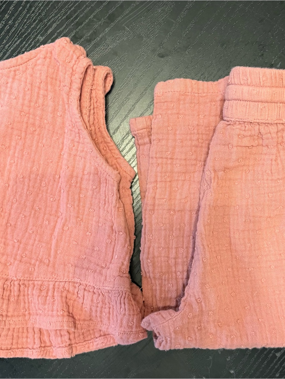Rylee + Cru Dusty Rose Textured Cotton Shorts